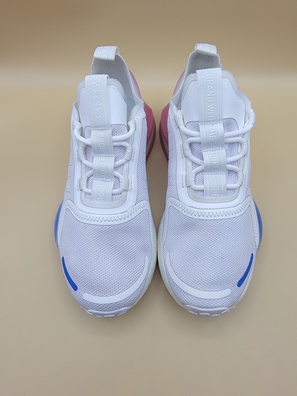 Adidas Originals NMD V3 Youth Kid's Shoes Size 4Y White Red Blue Low-Top Sneaker - Picture 3 of 9